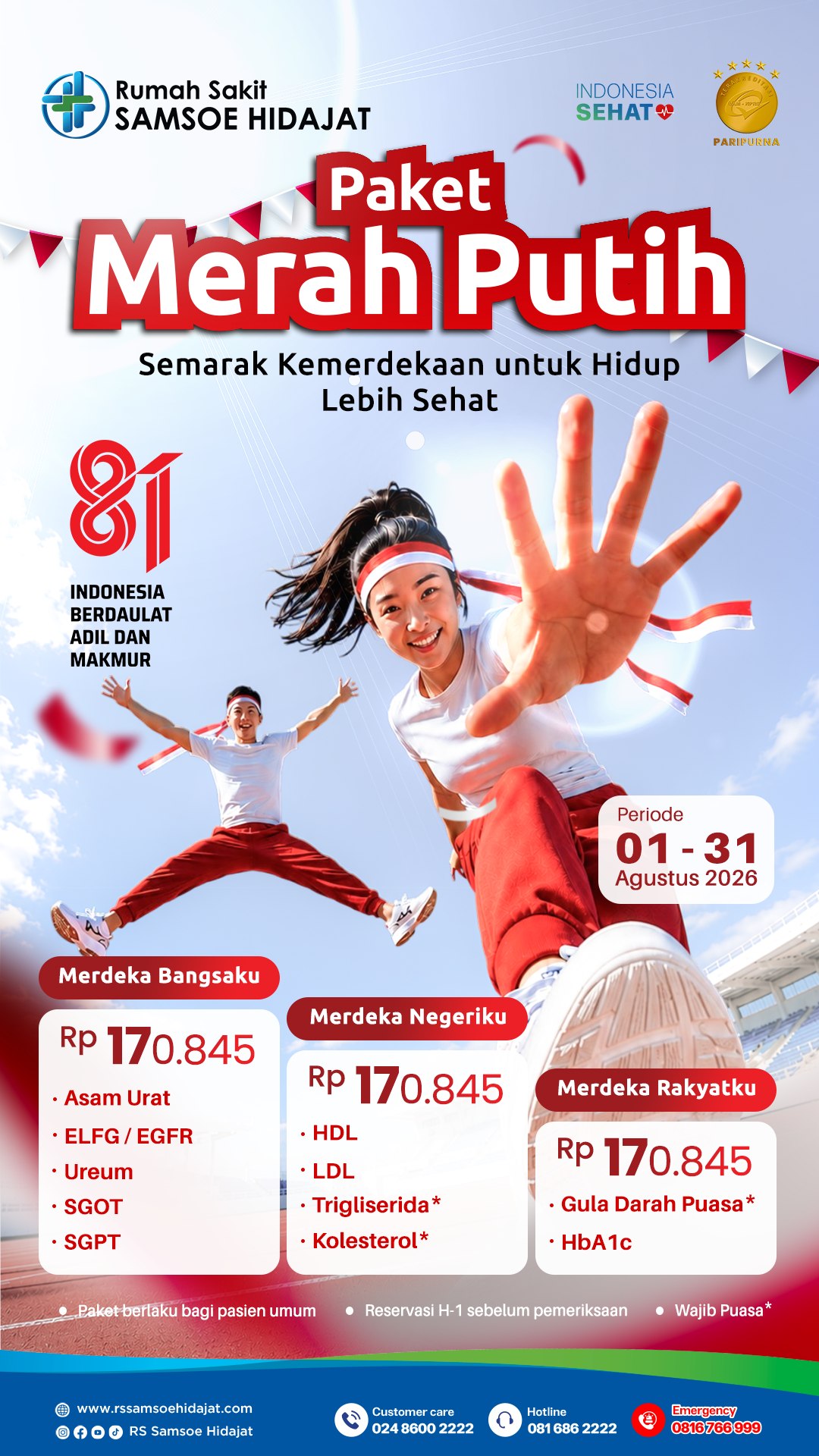 Paket Merdeka Putih rumah sakit samsoe hidajat