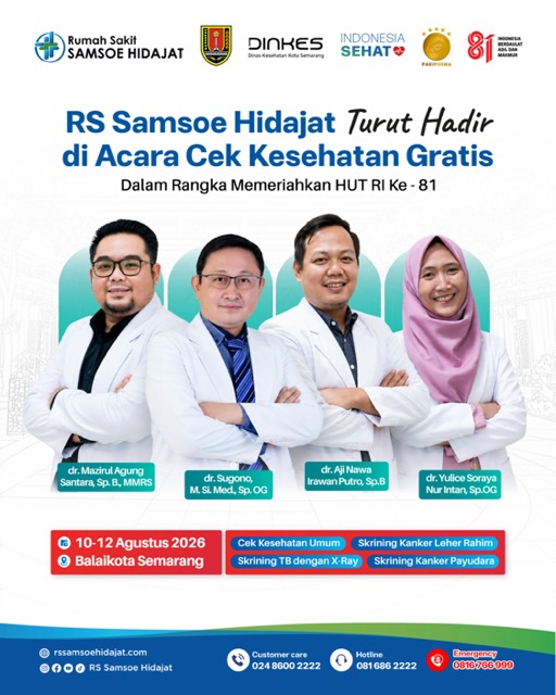 Dinas Kesehatan Kota Semarang Gelar Pemeriksaan Kesehatan Gratis di Balaikota, RS Samsoe Hidajat Jadi Salah Satu Mitra