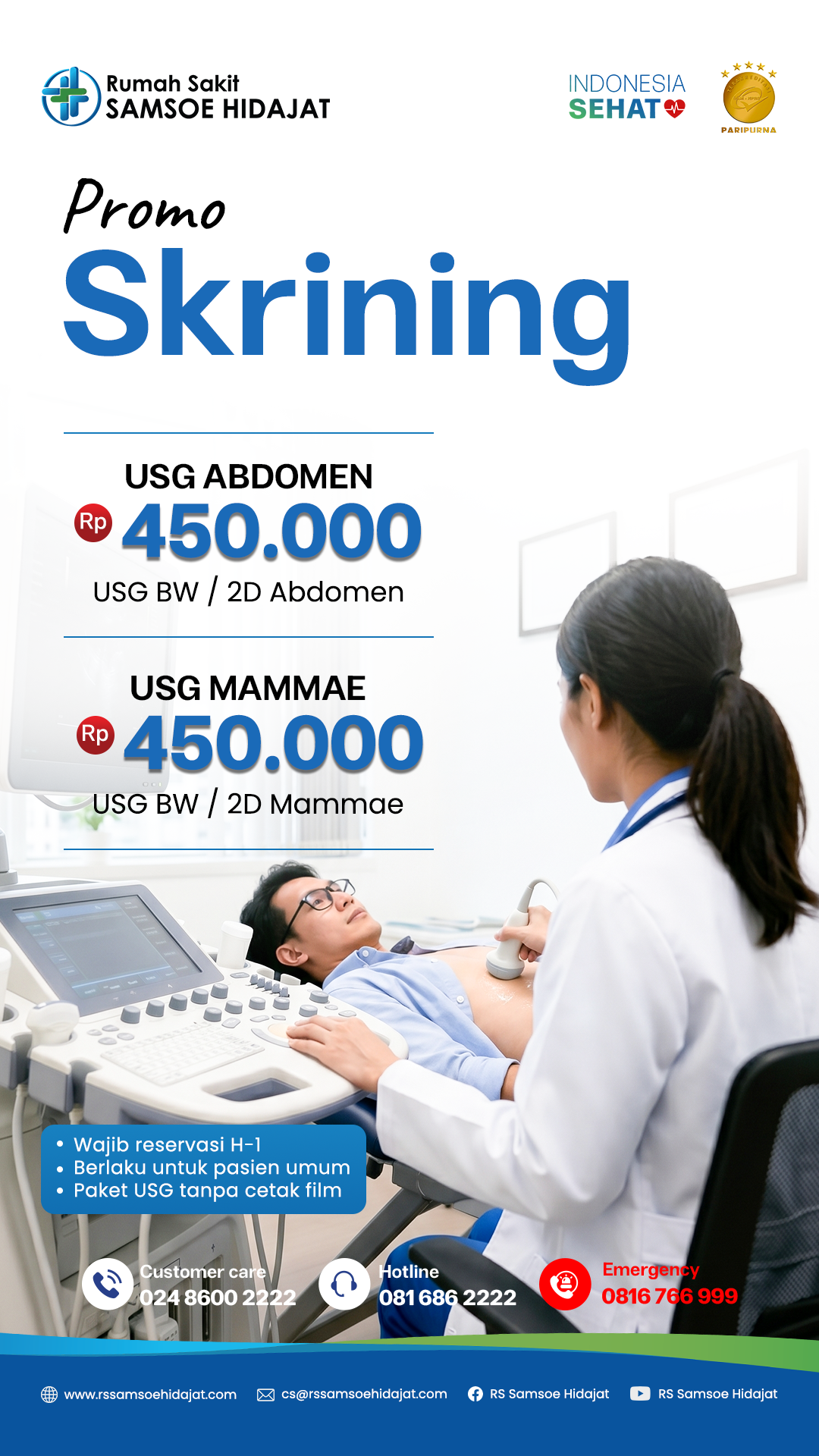 Skrining USG Abdomen Mammae